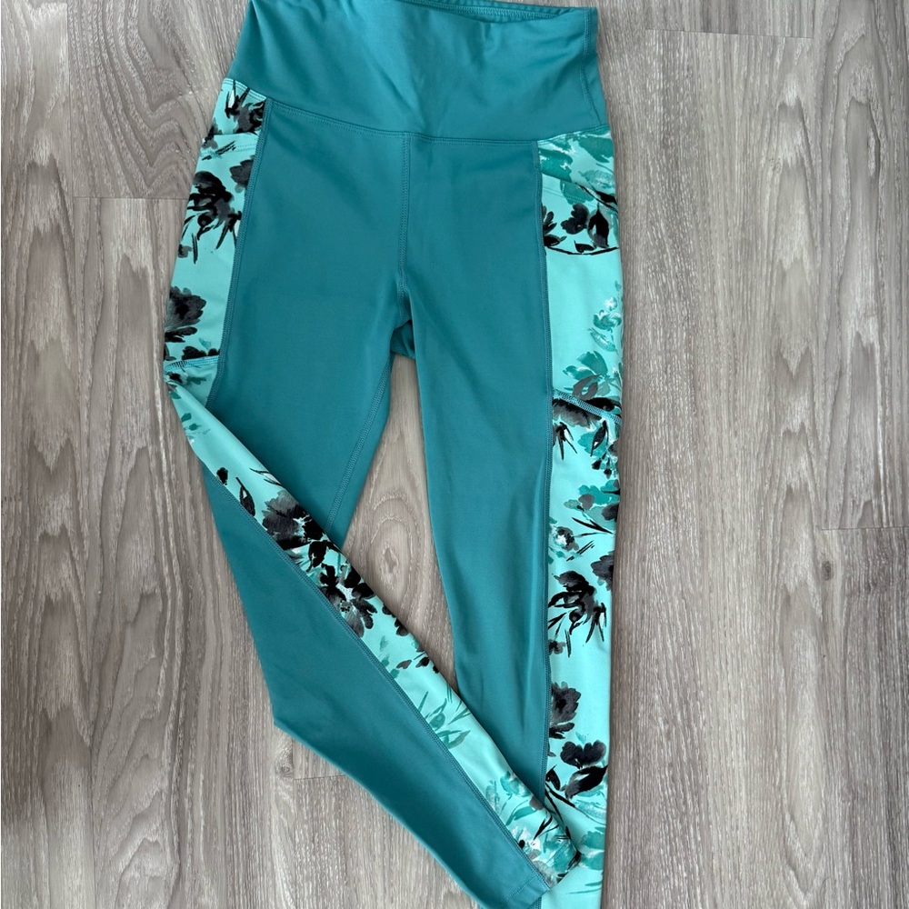 LuLaRoe Blue and Black Leggings with High Waist